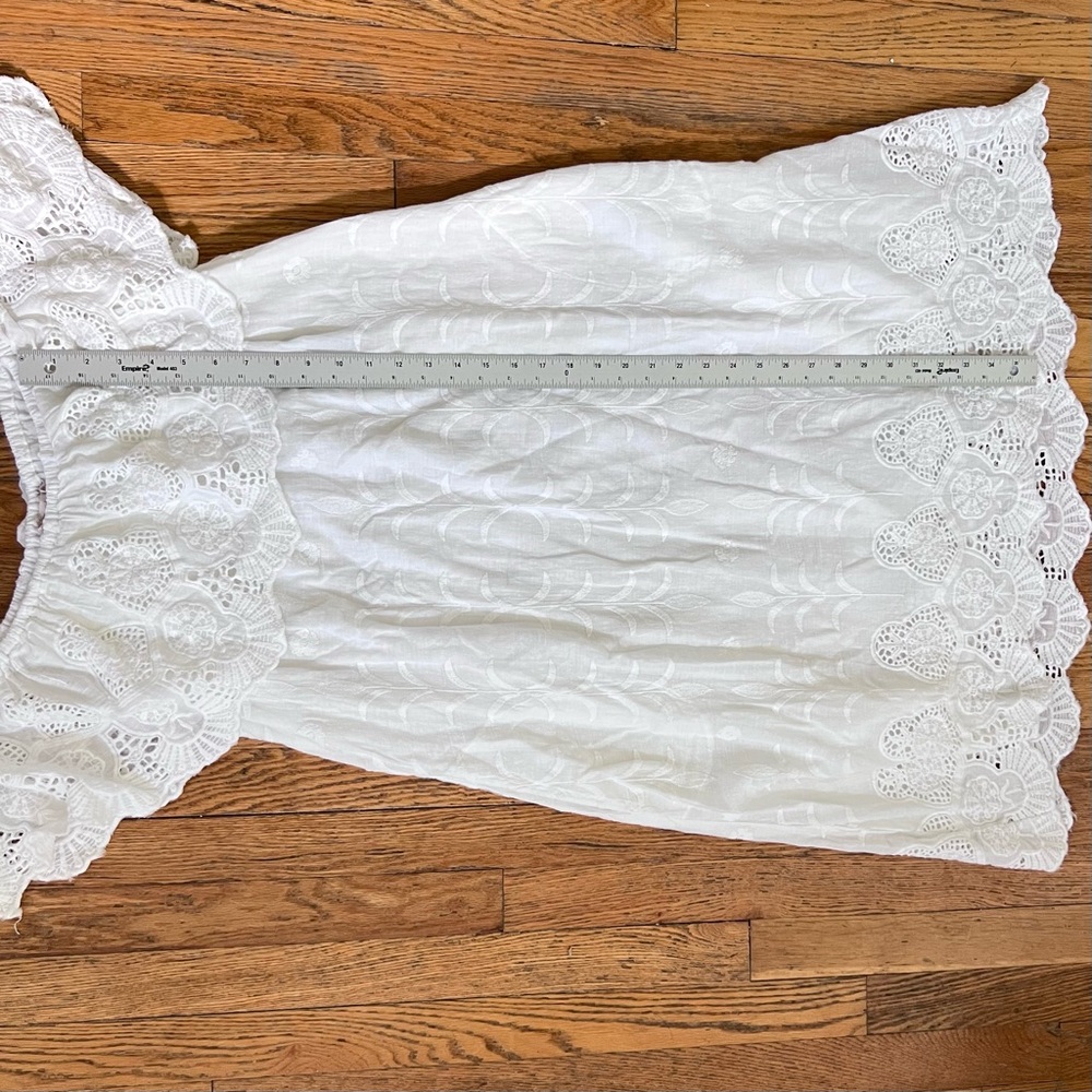 Soft Surroundings Off the Shoulder White Dress XL Lace Cottagecore Boho Bridal - Picture 11 of 13
